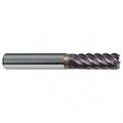 1/4" Dia. - 2-1/2" OAL - 45° Helix Firex Carbide End Mill - 6 FL - Makers Industrial Supply