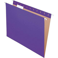 Pendaflex - 8-1/2 x 11", Letter Size, Violet, Hanging File Folder - 11 Point Stock, 1/5 Tab Cut Location - Makers Industrial Supply