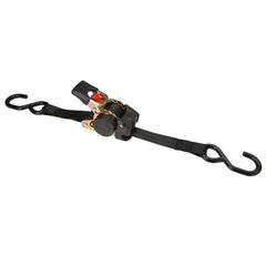 US Cargo Control - Slings & Tiedowns (Load-Rated); Type: Ratchet Tie Down ; Length (Feet): 6 ; Basket Capacity (Lb.): 500 ; Material: Polyester ; Color: Black - Exact Industrial Supply