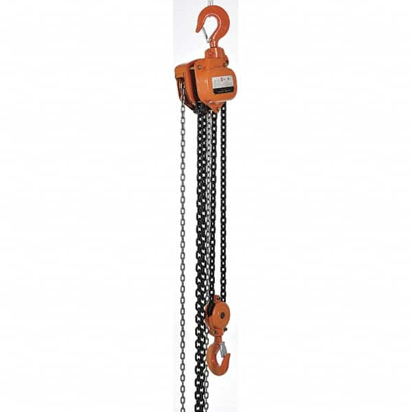 Vestil - 10,000 Lb Lifting Capacity, 20' Lift Height, Hand Hoist - Made from Chain - Makers Industrial Supply