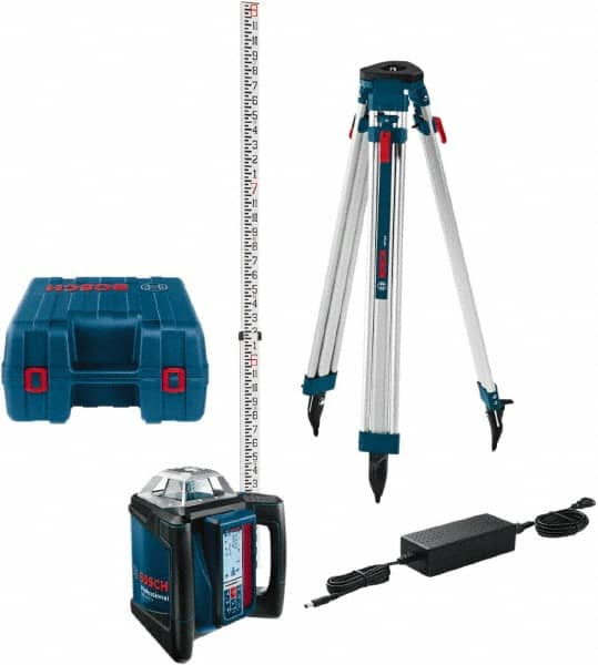 Bosch - 1,650' Measuring Range, 1/16" at 100' Accuracy, Self-Leveling Horizontal Rotary Slope Laser - ±5° Self Leveling Range, 1 Beam - Makers Industrial Supply