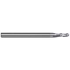 Harvey Tool - 1/16" Diam, 3/32" LOC, 3 Flute Solid Carbide Ball End Mill - Exact Industrial Supply