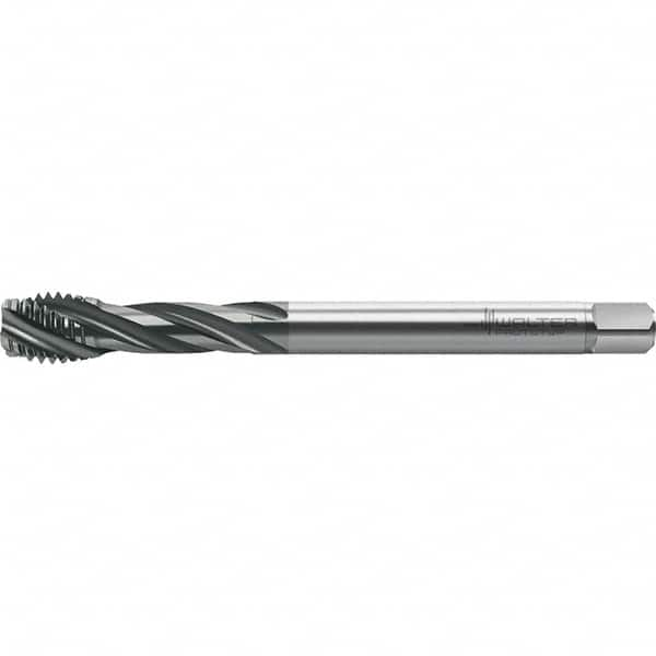 Walter-Prototyp - M16x2.00 Metric 4 Flute 6HX Semi-Bottoming Spiral Flute Tap - High Speed Steel, TiCN Finish, 110mm OAL, Right Hand Flute, Right Hand Thread, Series TC121 - Makers Industrial Supply