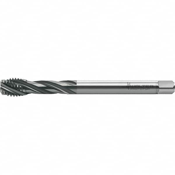 Walter-Prototyp - M16x2.00 Metric 4 Flute 6HX Semi-Bottoming Spiral Flute Tap - High Speed Steel, TiAlN Finish, 110mm OAL, Right Hand Flute, Right Hand Thread, Series TC121 - Makers Industrial Supply