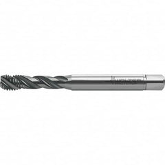 Walter-Prototyp - M4x0.70 Metric 3 Flute 6HX Semi-Bottoming Spiral Flute Tap - High Speed Steel, TiAlN Finish, 64.65mm OAL, Right Hand Flute, Right Hand Thread, Series TC121 - Makers Industrial Supply