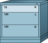 Table-Standard Cabinet - 3 Drawers - 30 x 28-1/4 x 30-1/8" - Single Drawer Access - Makers Industrial Supply