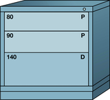 Table-Standard Cabinet - 3 Drawers - 30 x 28-1/4 x 30-1/8" - Multiple Drawer Access - Makers Industrial Supply