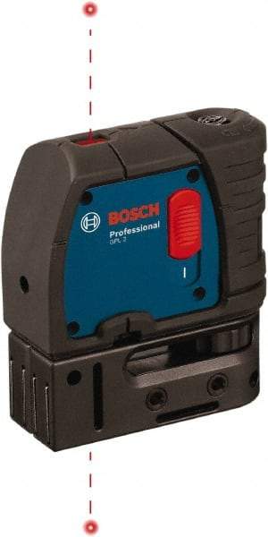 Bosch - 2 Beam 100' Max Range Self Leveling Dot Laser Level - 1/4" at 100' & 1/8" at 30' Accuracy, Battery Included - Makers Industrial Supply