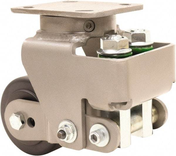 Hamilton - 4" Diam x 2" Wide, Impact-Resistant Cast Nylon Swivel Caster - 1,300 Lb Capacity, Top Plate Mount, 4" x 5" Plate, Sealed Precision Ball Bearing Bearing - Makers Industrial Supply