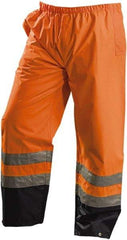 OccuNomix - Size L, High Visibility Yellow, Rain Pants - 2 Pockets, Open Ankle - Makers Industrial Supply