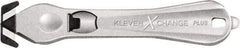 Klever Innovations - Recessed/Hook Blade Safety Cutter - 1-3/8" Carbon Steel Blade, Silver Magnesium Handle, 1 Blade Included - Makers Industrial Supply