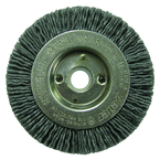 3" Diameter - 1/2 - 3/8" Arbor Hole - Abrasive Nylon Straight Nylox Wheel - Makers Industrial Supply