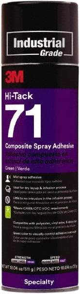 3M - 18.04 oz Aerosol Green Spray Adhesive - High Tack, 205°F Heat Resistance, High Strength Bond - Makers Industrial Supply