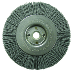 4" Diameter - 1/2 - 3/8" Arbor Hole - Abrasive Nylon Straight Nylox Wheel - Makers Industrial Supply