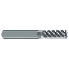 6mm Dia. - 57mm OAL - 45° Helix Bright Carbide End Mill - 6 FL - Makers Industrial Supply