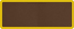 Smart Step - 5' Long x 2' Wide, Dry Environment, Anti-Fatigue Matting - Brown with Yellow Borders, Urethane with Urethane Sponge Base, Beveled on All 4 Sides - Makers Industrial Supply