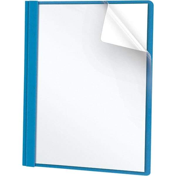 UNIVERSAL - 11" Long x 8-1/2" Wide Report Cover with Tang/Prong Binding - Light Blue - Makers Industrial Supply