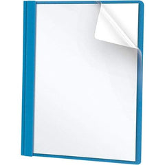 UNIVERSAL - 11" Long x 8-1/2" Wide Report Cover with Tang/Prong Binding - Light Blue - Makers Industrial Supply