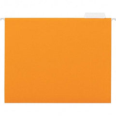 UNIVERSAL - 9-1/2x11-3/4", Letter Size, Orange, Hanging File Folder - 11 Point Stock, 1/5 Tab Cut Location - Makers Industrial Supply