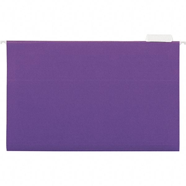 UNIVERSAL - 9-1/2x11-3/4", Legal, Violet, Hanging File Folder - 11 Point Stock, 1/5 Tab Cut Location - Makers Industrial Supply