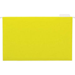 UNIVERSAL - 9-1/2x11-3/4", Legal, Yellow, Hanging File Folder - 11 Point Stock, 1/5 Tab Cut Location - Makers Industrial Supply