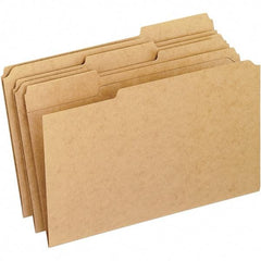 Pendaflex - 15-1/4 x 10", Legal, Brown, File Folders with Top Tab - 11 Point Stock, Assorted Tab Cut Location - Makers Industrial Supply