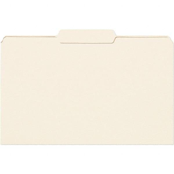 SMEAD - 14-3/4 x 9-1/2", Legal, Manila, File Folders with Top Tab - 11 Point Stock, 1/3 Tab Cut Location - Makers Industrial Supply