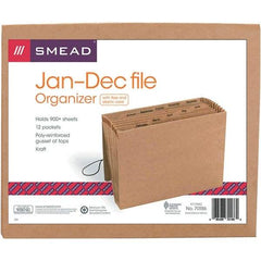 SMEAD - 12 x 10", Letter Size, Kraft, Expansion Folders - Assorted Tab Cut Location - Makers Industrial Supply