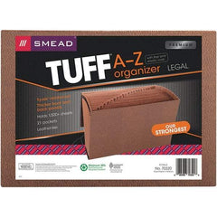 SMEAD - 15 x 10", Legal, Redrope, A-Z Indexed Expanding Files - Assorted Tab Cut Location - Makers Industrial Supply