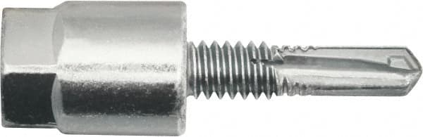 Powers Fasteners - 3/8" Zinc-Plated Steel Vertical (End Drilled) Mount Threaded Rod Anchor - 1/4" Diam x 1-1/2" Long, Hex Head, 3,675 Lb Ultimate Pullout, For Use with Steel - Makers Industrial Supply