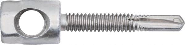 Powers Fasteners - 3/8" Zinc-Plated Steel Horizontal (Cross Drilled) Mount Threaded Rod Anchor - 1/4" Diam x 1" Long, Hex Head, 2,810 Lb Ultimate Pullout, For Use with Steel - Makers Industrial Supply