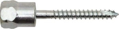 Powers Fasteners - 3/8" Zinc-Plated Steel Vertical (End Drilled) Mount Threaded Rod Anchor - 1/4" Diam x 2" Long, Hex Head, 1,510 Lb Ultimate Pullout, For Use with Wood - Makers Industrial Supply