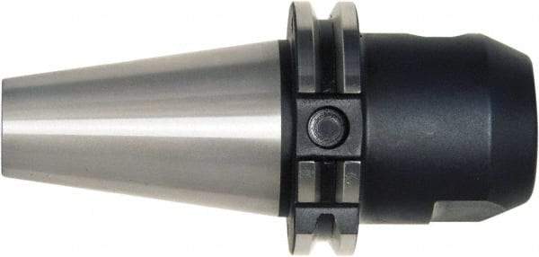 Bilz - CAT40 1/2" Shank Diam Taper Shank 1/2" Hole End Mill Holder/Adapter - 1.38" Nose Diam, 2.62" Projection, 5/8-11 Drawbar, Through-Spindle, Through-Bore & DIN Flange Coolant - Exact Industrial Supply