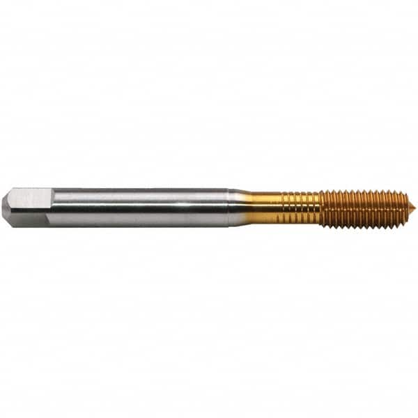 Emuge - #4-40 LK-UNF BT Bottoming Thread Forming Tap - High Speed Steel, TiN Finish, 2.205" OAL, 0.433" Thread Length, Right Hand Thread, Series BU93F300 - Makers Industrial Supply