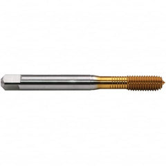 Emuge - 1/4-28 LK-UNF BT Bottoming Thread Forming Tap - High Speed Steel, TiN Finish, 3.15" OAL, 0.669" Thread Length, Right Hand Thread, Series BU93F300 - Makers Industrial Supply