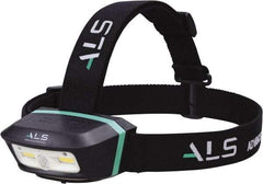 Advanced Lighting Systems - 3 Volt, Black Head Light - 250 Lumens, Rechargeable Battery, LED Lamp - Makers Industrial Supply