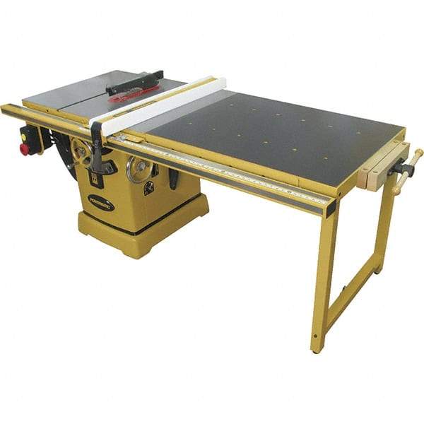 Jet - 10" Blade Diam, 5/8" Arbor Diam, 3 Phase Table Saw - 5 hp, 230/460 Volt, 11-1/4" Cutting Depth - Makers Industrial Supply