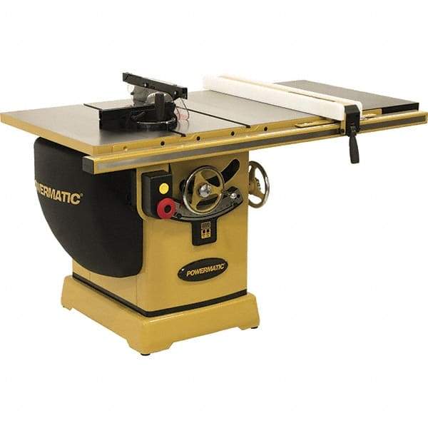 Powermatic - 10" Blade Diam, 5/8" Arbor Diam, 1 Phase Table Saw - 3 hp, 230 Volt, 11-1/4" Cutting Depth - Makers Industrial Supply