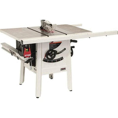 Jet - 10" Blade Diam, 5/8" Arbor Diam, 1 Phase Table Saw - 1-3/4 hp, 27" Wide, 115 Volt, 3-1/8" Cutting Depth - Makers Industrial Supply