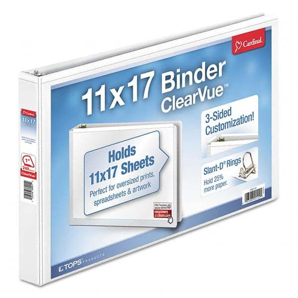 Cardinal - Ring Binders Binder Type: View Capacity: 1" - Makers Industrial Supply