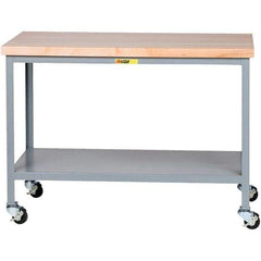 Little Giant - Mobile Work Benches Type: Butcher Block Top Length: 24 (Inch) - Makers Industrial Supply