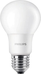 Philips - 5 Watt LED Residential/Office Medium Screw Lamp - 2,700°K Color Temp, 450 Lumens, 120 Volts, Dimmable, A19, 15,000 hr Avg Life - Makers Industrial Supply