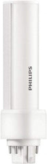 Philips - 5 Watt LED Commercial/Industrial 2 Pin Lamp - 3,500°K Color Temp, 580 Lumens, 60 Volts, PLC, 50,000 hr Avg Life - Makers Industrial Supply