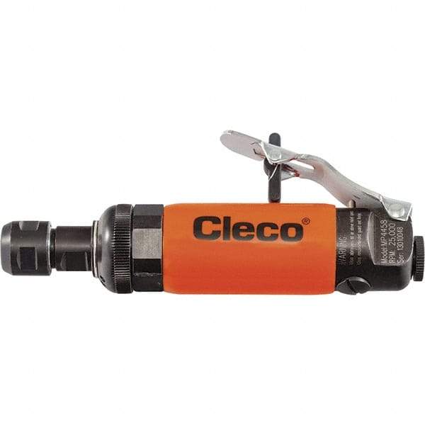 Cleco - 1/4" Collet, Straight Handle, Air Straight Die Grinder - 25,000 RPM, Front Exhaust, 23 CFM, 0.5 hp, 6.2 bar, 1/4" Inlet - Makers Industrial Supply