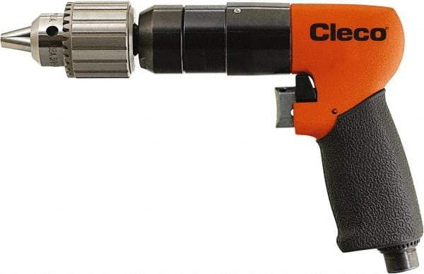 Cleco - 1/2" Keyed Chuck - Pistol Grip Handle, 1,200 RPM, 0.2 LPS, 25 CFM, 1.2 hp, 90 psi - Makers Industrial Supply