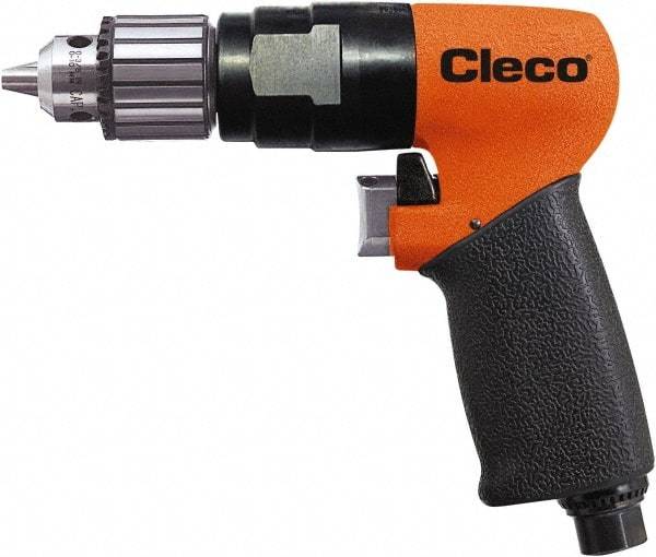 Cleco - 3/8" Keyed Chuck - Pistol Grip Handle, 2,600 RPM, 0.16 LPS, 20 CFM, 0.7 hp, 90 psi - Makers Industrial Supply