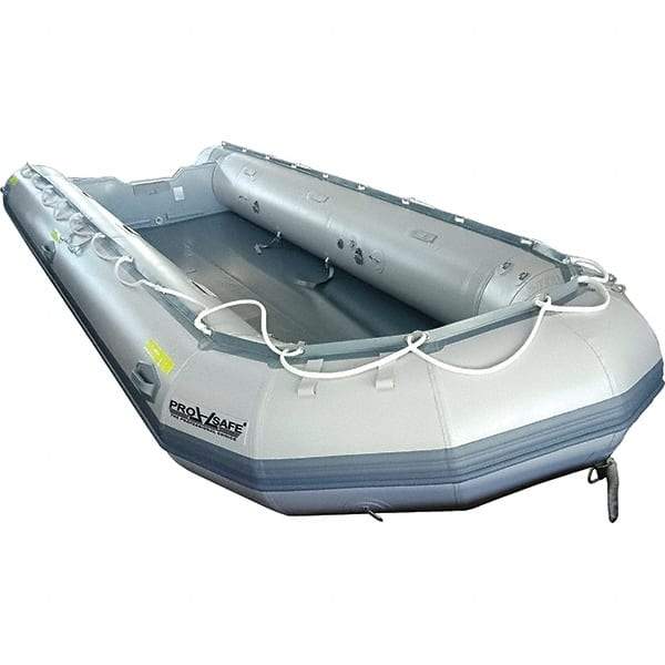 PRO-SAFE - Emergency Preparedness Supplies Type: Rescue Boat Contents/Features: Transom Style; Carry Bag; Foot Pump; (2) Oars; Repair Kit; (2) Aluminum Bench Seats; 8 Person - Makers Industrial Supply