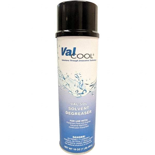 ValCool - 20 oz Can Cleaner/Degreaser - Aerosol, Solvent-Based, Unscented - Makers Industrial Supply