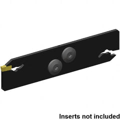 Kennametal - 26mm Blade Height, 2.4mm Blade Width, 150.25mm OAL, Neutral Cut, Double End Indexable Cut-Off Blade - 40mm Max Depth of Cut, EVBS Blade, Beyond Evolution Series - Makers Industrial Supply