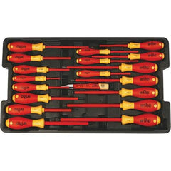 Wiha - 19 Piece Slotted, Phillips, Square & Terminal Xeno Screwdriver Set - Comes in Box - Makers Industrial Supply